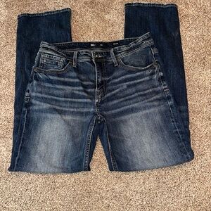 BKE Men's Dark Blue Relaxed Jake Jeans